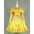 Gothic Lolita Cosplay Victorian Cape Reenactment Steampunk Stage Yellow Dress Costume