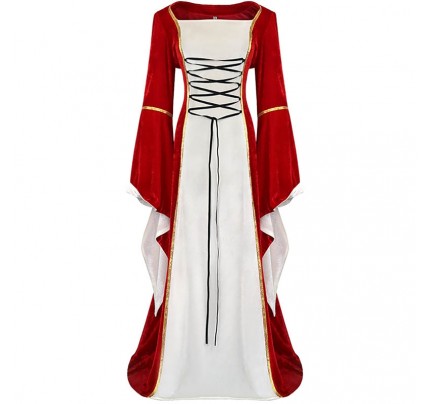 Historical Medieval Renaissance Cosplay Costume Irish Vintage Dress 