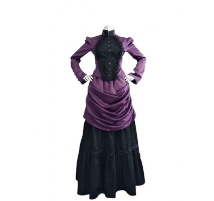 Victorian Lolita French Bustle Formal Gothic Lolita Dress Purple