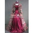 Victorian Lolita Reenactment Stage Antique Gothic Lolita Dress Wine Floral