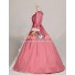 Gothic Renaissance Victorian Steampunk Gown Reenactment Pink Lolita Dress Costume