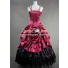 Southern Belle Satin Lolita Ball Gown Prom Red Dress