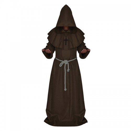 Historical Ancient Medieval Monk Wizard Cosplay Costume Robe