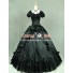 Victorian Southern Belle Ball Gown Reenactment Halloween Black Lolita Dress Costume