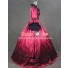 Marie Antoinette Victorian Ball Gown Cosplay Red Wedding Dress