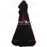 Carnival Renaissance Medieval Milienn Strappy Black Bordeaux Dress Robe