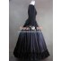 Civil War Victorian Brocaded Ball Gown Black Dress