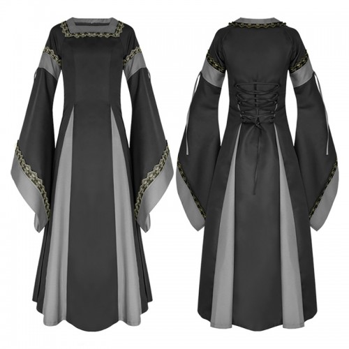 Historical Color Collision Medieval Retro Historical Dress