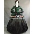 Victorian Lolita Marie Antoinette Brocade Gothic Lolita Dress Green Floral