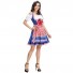 German Oktoberfest Festival Costume Waiter Maid Halloween Plaid Dress