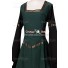 Carnival Renaissance Medieval Hermia Dark Green-Black Dress Robe