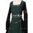 Carnival Renaissance Medieval Hermia Dark Green-Black Dress Robe