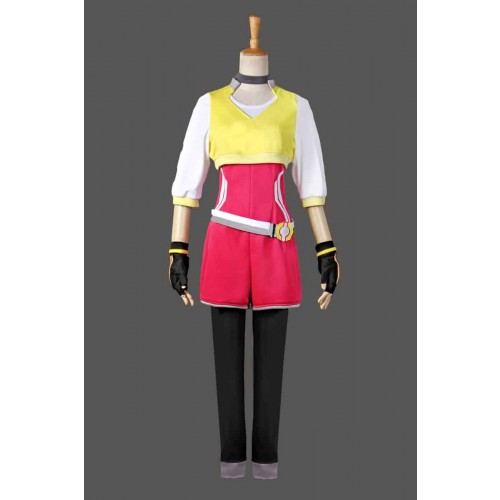 Pokemon Go Female Trainer Team Instinct Mystic Valor Yellow Shirt Cosplay Costume