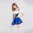 German Oktoberfest Cosplay Maid Costume Festival Blue Dress