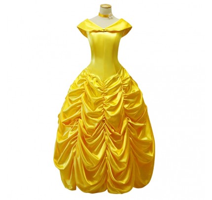 Beauty and the Beast Cosplay Princess Belle Costume Dress
