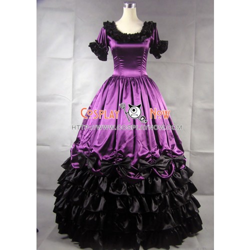 Civil War Southern Belle Ball Gown Violet Dress Prom