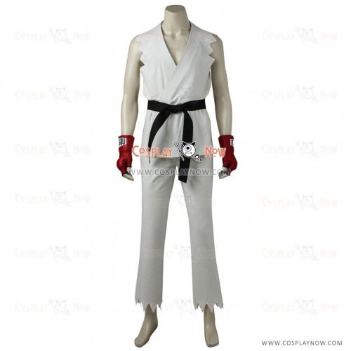 White outfit Street Fighter Ryu Cosplay Costume for man