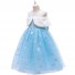 Frozen Cosplay Princess Costume Sleeveless White Girl Dress Bow for Children