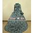 Victorian Lolita Georgian Reenactment Gothic Dress Emerald Floral