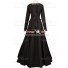 Medieval Renaissance Carnival Robe Estelle Black Lolita Dress