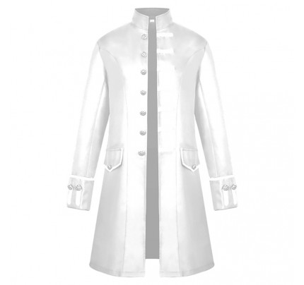 Historical Medieval Solid Fashion Steam Punk Vintage Overcoat Uniform