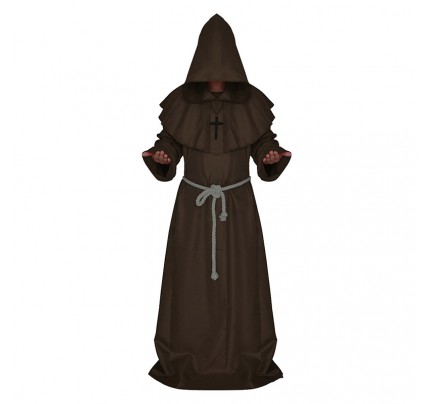 Historical Ancient Medieval Monk Wizard Cosplay Costume Robe 