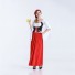 German Munich Oktoberfest Cosplay Maid Costume Festival Red Dress