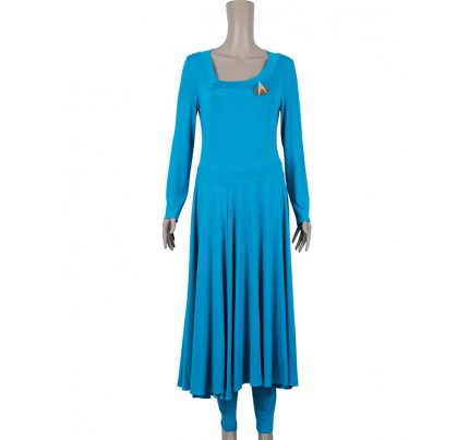 Star Trek Cosplay Commander Deanna Troi Blue Costume