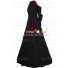 Carnival Renaissance Medieval Milienn Strappy Black Bordeaux Dress Robe