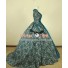 Victorian Lolita Georgian Reenactment Gothic Dress Emerald Floral