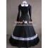 Gothic Cotton Lolita Black Dress Ball Gown Cosplay Prom