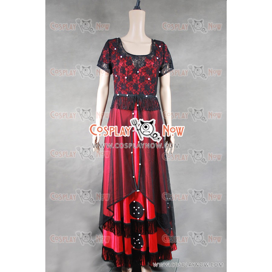 Titanic Cosplay Rose Costume Red Dress