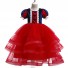 Princess Cosplay Anna Costume Fairy Tale Cute Layered Printed Girl Dress for Children