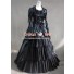 Civil War Gothic Lolita Satin Ball Gown Dress Black