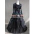 Civil War Gothic Lolita Satin Ball Gown Dress Black