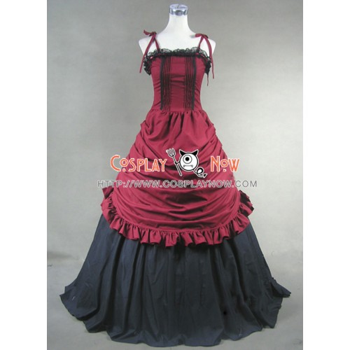 Southern Belle Civil War Ball Gown Prom Red Dress