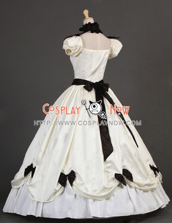 white victorian dress costume