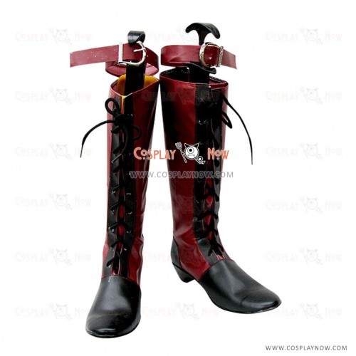 Black Butler Cosplay Shoes Kuroshitsuji Ciel Red Boots