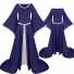 Historical Medieval Retro V Neck Pagoda Sleeves Dress