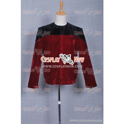 Star Trek Cosplay Picard Black Red Costume