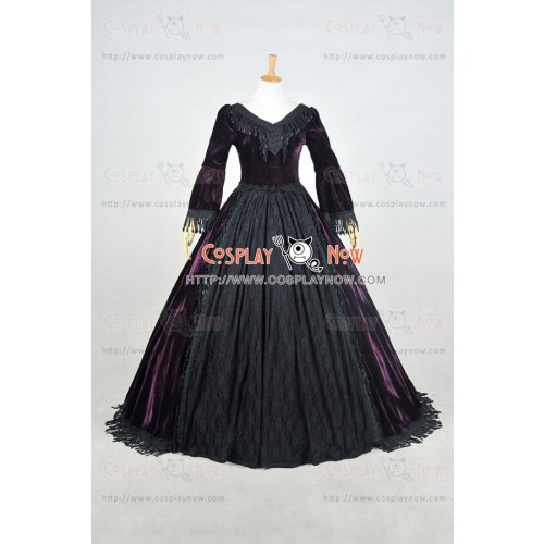 Lolita Dress Victorian Lolita Reenactment Period Velvet Lace Cosplay Costume