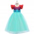 Mermaid Cosplay Princess Ariel Costume Fairy Tale Cute Bowknot Layered Girl Dress for Children
