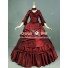 Victorian Lolita Bustle Period Reenactment Gothic Lolita Dress Burgundy