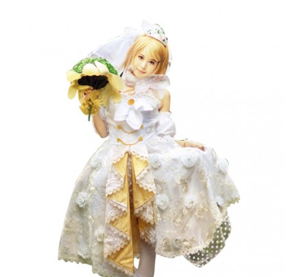 Love Live LoveLive Cosplay Hanayo Koizumi Costume Wedding Dress