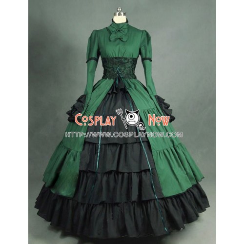 Victorian Lolita Steampunk Corset Gothic Lolita Dress Olive