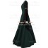 Carnival Renaissance Medieval Hermia Dark Green-Black Dress Robe