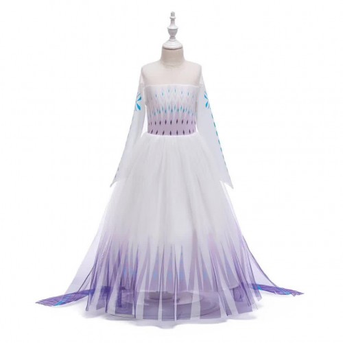 Frozen Cosplay Princess Elsa Costume Girl Dress for Children Evening Party