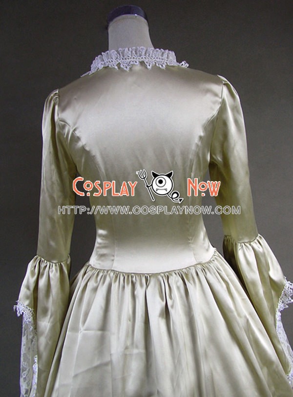 Marie Antoinette Victorian Gold Dress Evening Gown