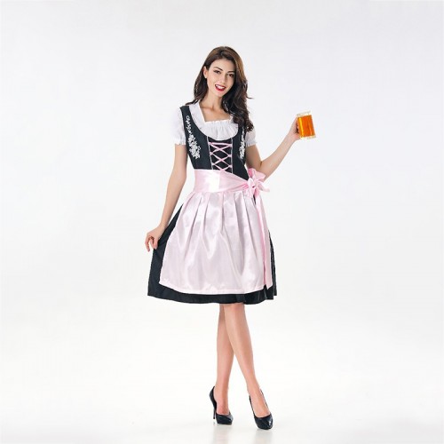 Game Cosplay Restaurant Waiter Costume Maid Dress Oktoberfest Uniform