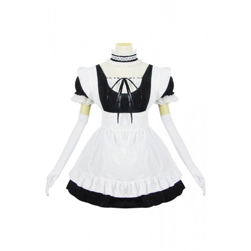 Sexy Black White Maid Lolita Dress Cosplay Costume